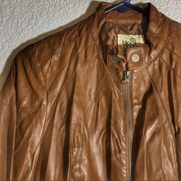 Black Poppy Jackets & Blazers - Black Poppy | Faux Leather Wrinkled Jacket